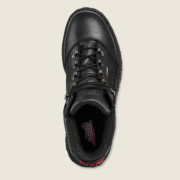 Red Wing Safety Boots Black - Red Wing Mens Truwelt - 6-inch Waterproof Toe - BITAF-8302